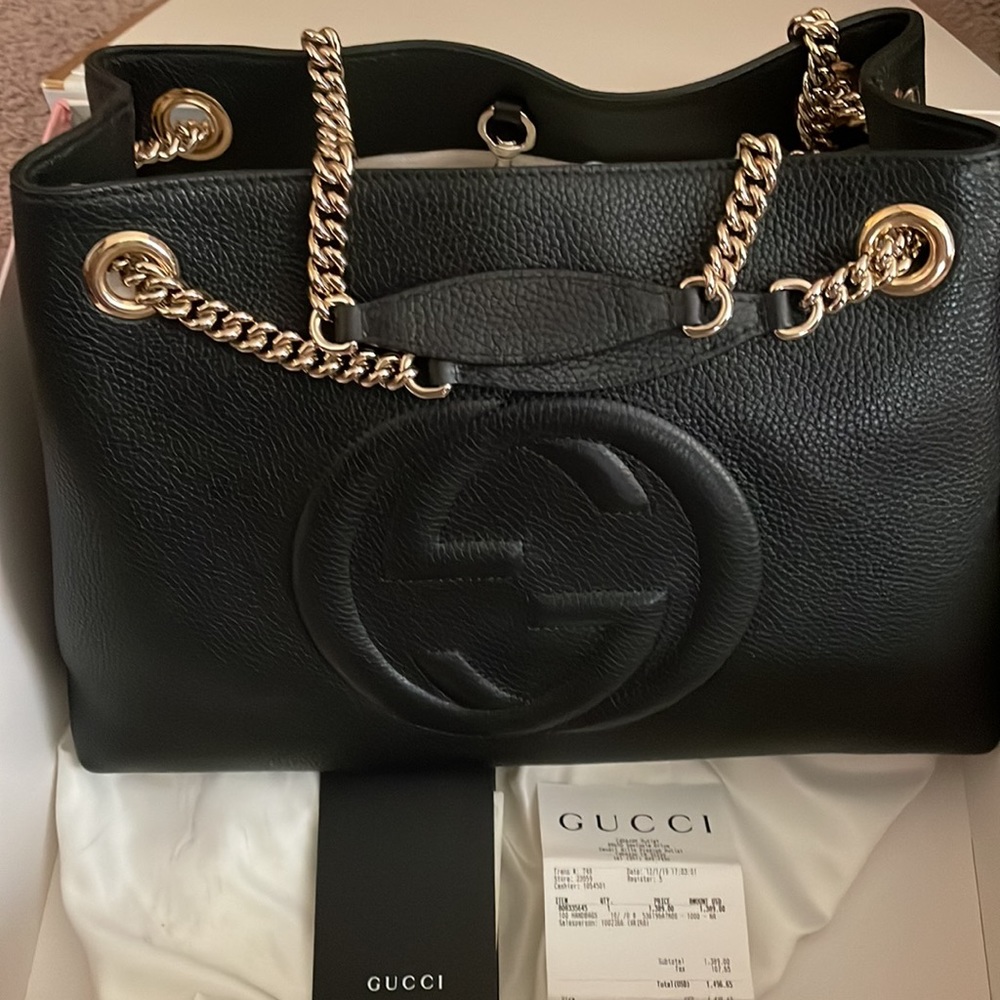 💯Authentic Gucci Soho Tote Bag 🖤 Medium Size
